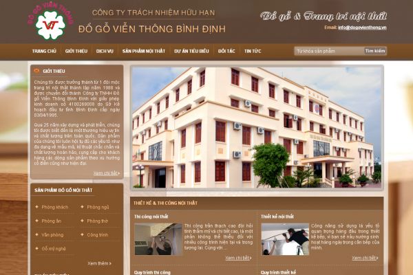 Công ty TNHH Đồ gỗ Viễn Thông Bình Định khai trương website